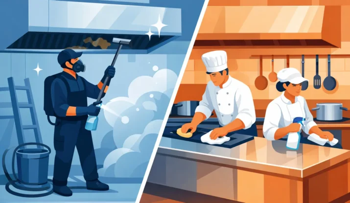 Hood Cleaning vs Kitchen Staff: Who Should Do It?