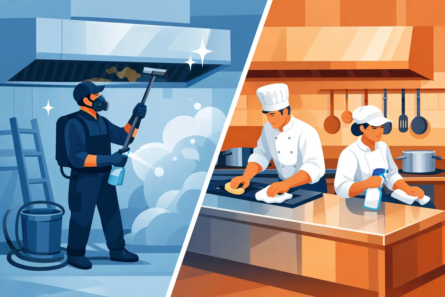 Hood Cleaning vs Kitchen Staff: Who Should Do It?