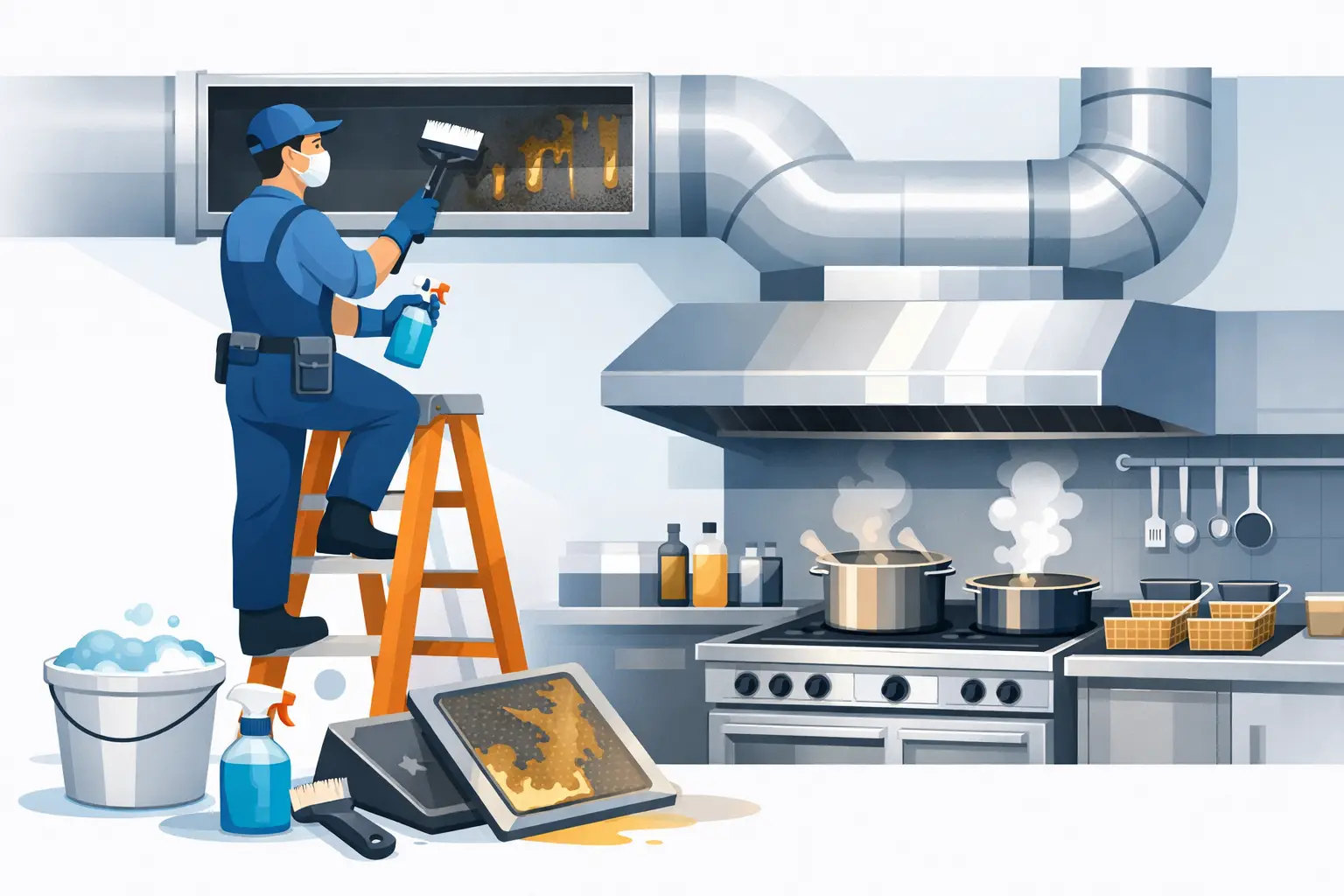 How to Clean Grease Ducts in Commercial Kitchens
