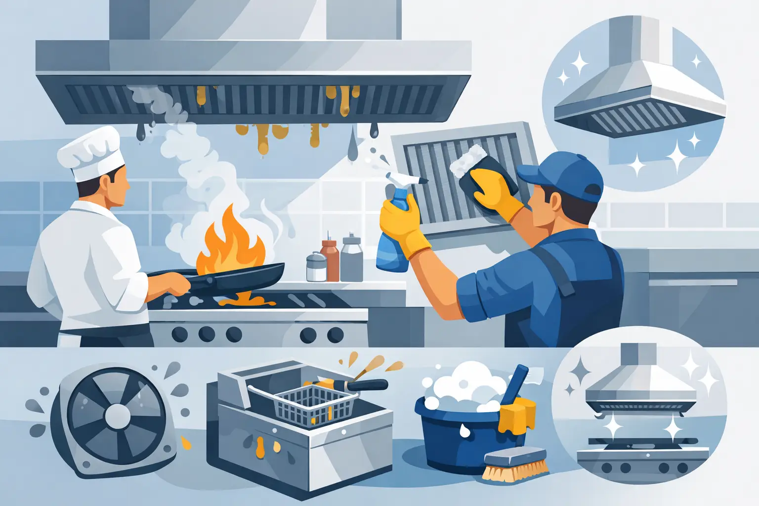How to Reduce Grease Buildup in Commercial Kitchens