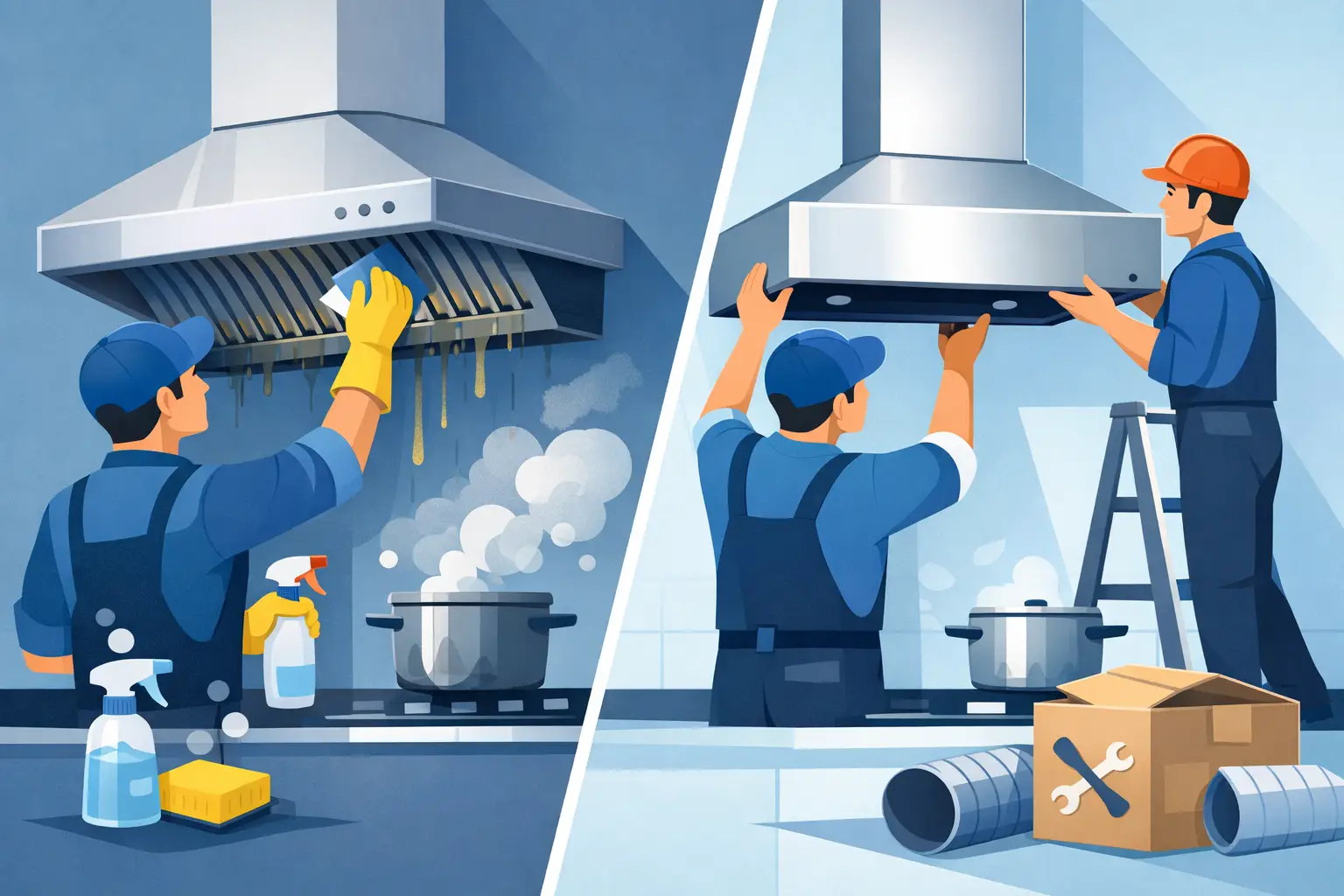 Hood Cleaning vs Replacement: Which Is Right?
