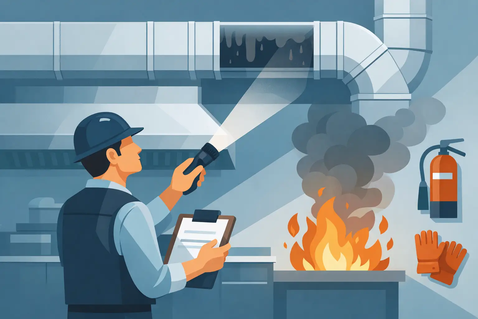 How to Inspect Grease Ductwork for Fire Safety