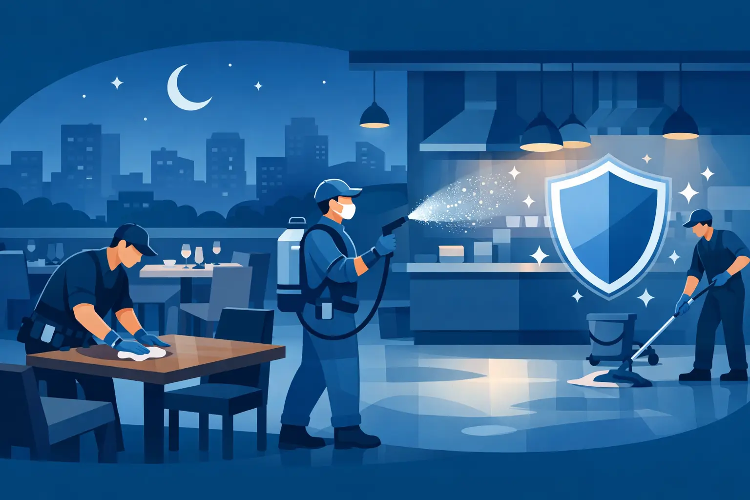 Overnight Restaurant Cleaning Services That Protect