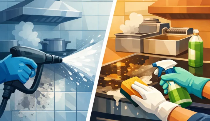 Pressure Washing vs Degreasing for Kitchens