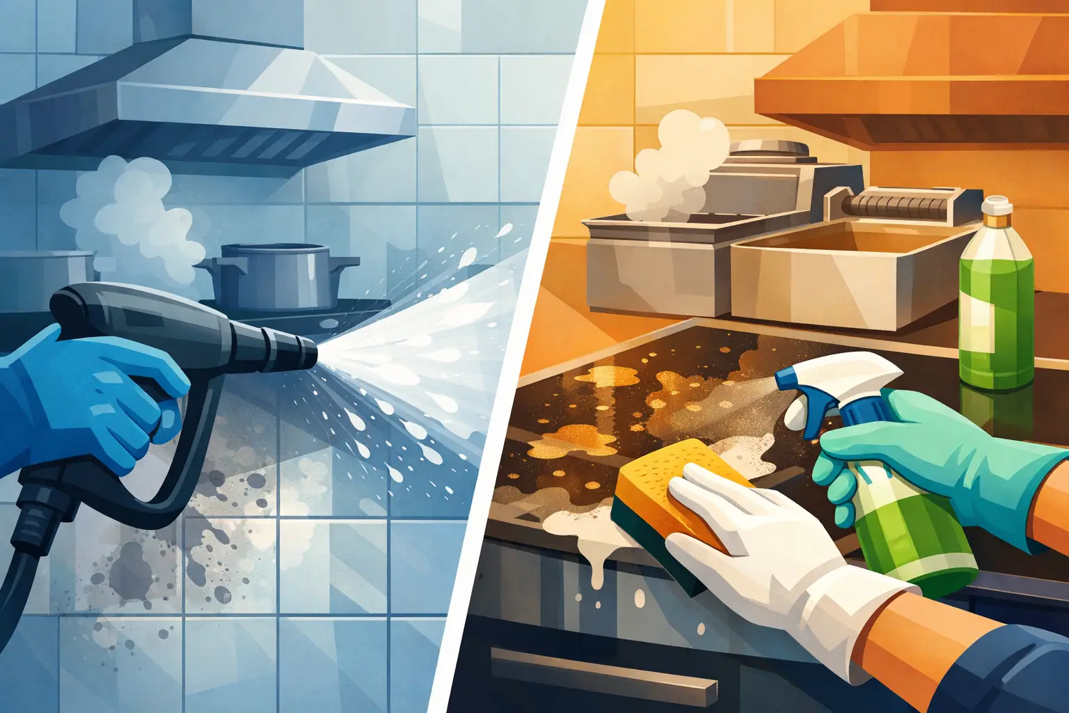 Pressure Washing vs Degreasing for Kitchens