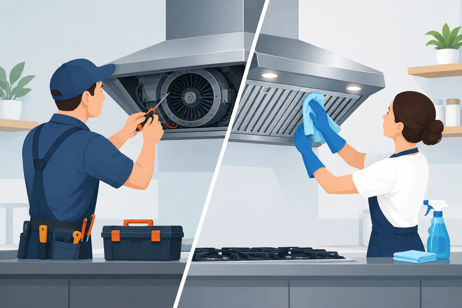 Exhaust Fan Repair Versus Cleaning for Kitchens