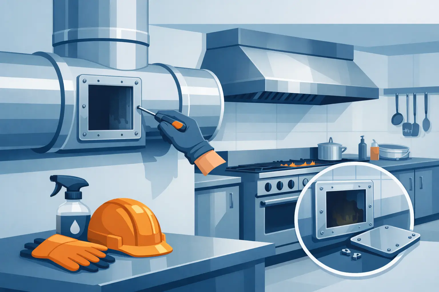 Grease Duct Access Panel Guide for Safer Kitchens