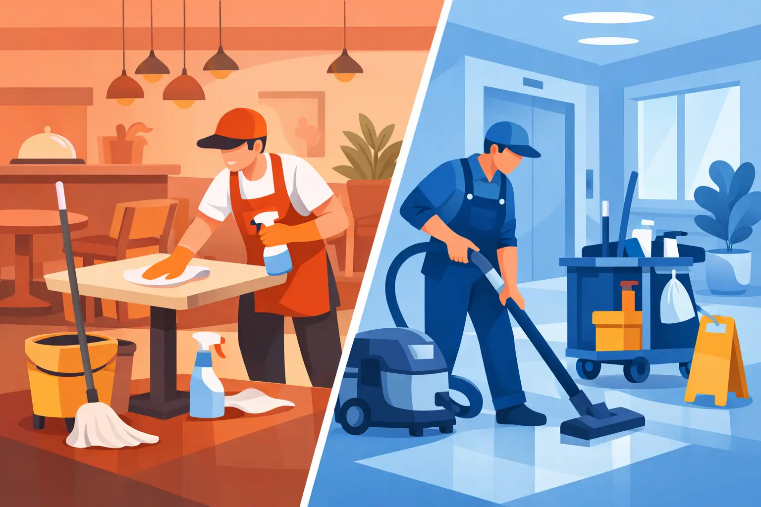 Restaurant Cleaning Versus Janitorial Service