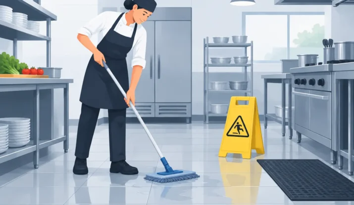 How to Prevent Kitchen Floor Slips at Work
