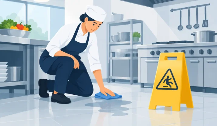 How to Prevent Kitchen Slip Hazards at Work