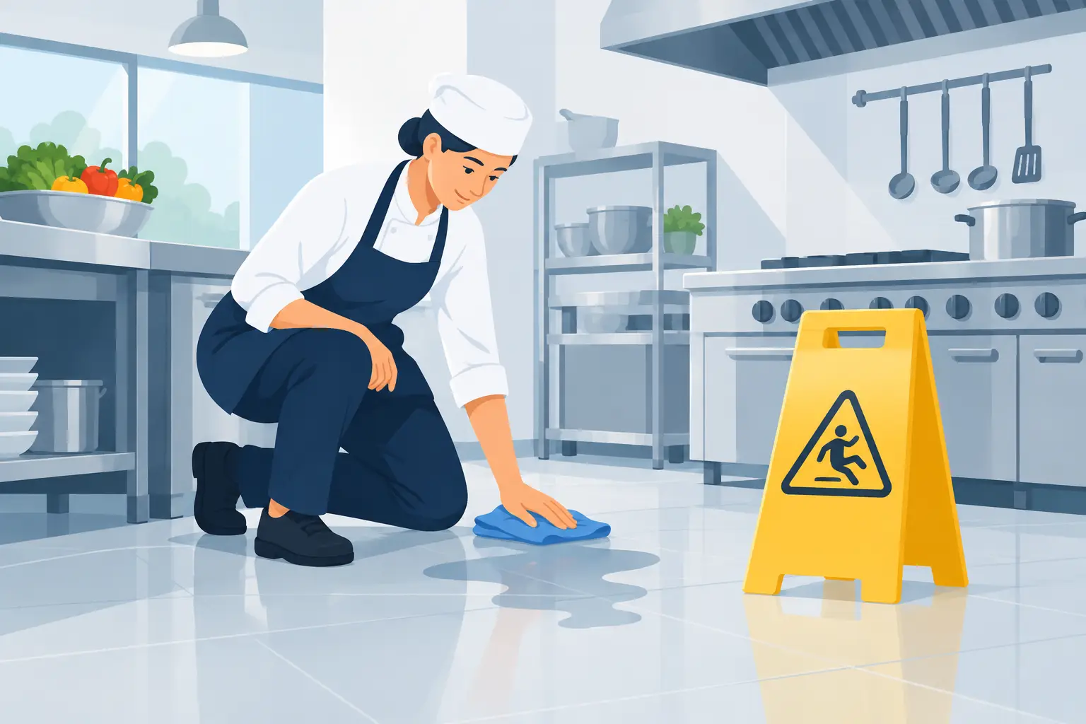 How to Prevent Kitchen Slip Hazards at Work