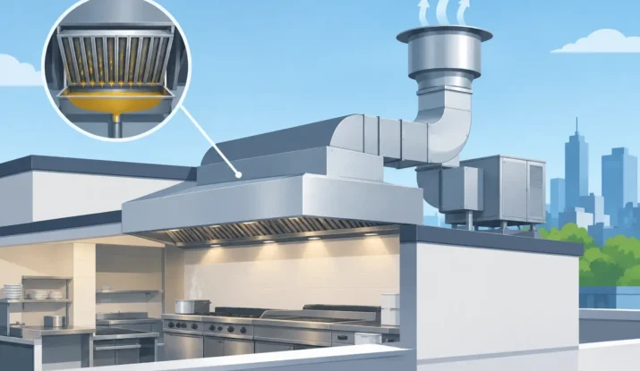 Rooftop Exhaust Grease Containment for Kitchens
