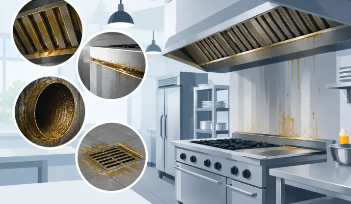 Top Signs of Grease Accumulation in Commercial Kitchens